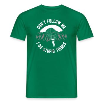 Lustiger Fallschirmspringer-Spruch Skydiver - Männer T-Shirt - Kelly Green - Vorne - AI Model Male 178 dark (178cm)