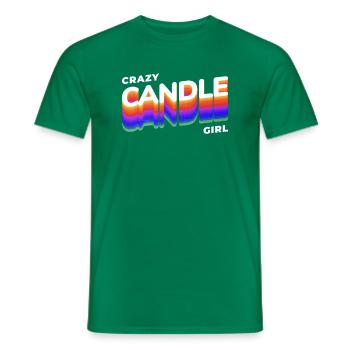 Crazy Candle Girl Lustige Kerzenherstellung - Männer T-Shirt - Kelly Green - Vorne - AI Model Male 178 dark (178cm)