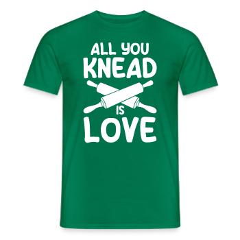 Baker Love Pun All You Knead Dough Baking - T-shirt homme - vert - Devant - AI Model Male 178 dark (178cm)