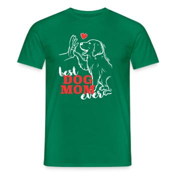 Beste Golden Retriever Mama Golden Retriever - Männer T-Shirt - Kelly Green - Vorne - AI Model Male 178 dark (178cm)
