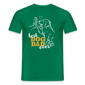 Best Golden Retriever Daddy Golden Retriever - Men's T-Shirt - kelly green - Front - AI Model Male 178 dark (178cm)