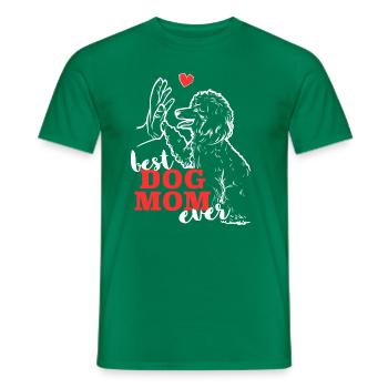 Best Poodle Mama Poodle Dog - Men's T-Shirt - kelly green - Front - AI Model Male 178 dark (178cm)