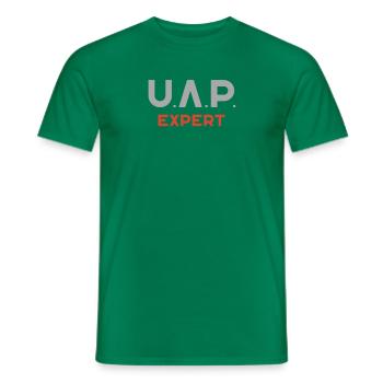 Uap Expert Alien Hunter Ufo - Men's T-Shirt - kelly green - Front - AI Model Male 178 dark (178cm)
