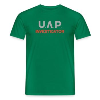 Uap Expert Alien Hunter Ufo - Men's T-Shirt - kelly green - Front - AI Model Male 178 dark (178cm)