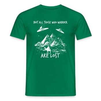 Mystery UFO Ancient Astronauts Uap Ufo - Men's T-Shirt - kelly green - Front - AI Model Male 178 dark (178cm)