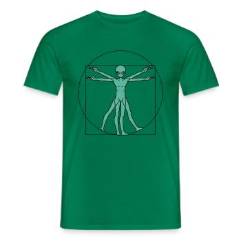 Creation of Aliens UFO Contact Alien - Männer T-Shirt - Kelly Green - Vorne - AI Model Male 178 dark (178cm)