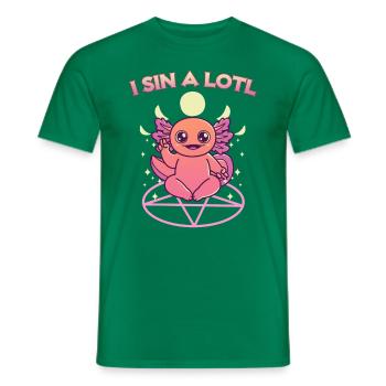 I Sin A Lotl Pastel Goth Axolotl - T-shirt homme - vert - Devant - AI Model Male 178 dark (178cm)