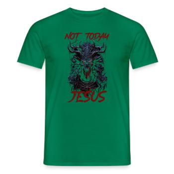 Esthétique gothique Occulte Grunge Emo Punk Satanique - T-shirt homme - vert - Devant - AI Model Male 178 dark (178cm)