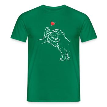 Schnauzer miniature mignon miniature - T-shirt homme - vert - Devant - AI Model Male 178 dark (178cm)