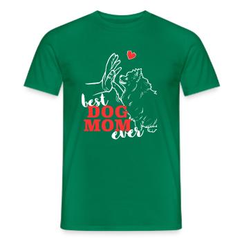Beste Pomeranian Mama Pomeranian - Männer T-Shirt - Kelly Green - Vorne - AI Model Male 178 dark (178cm)