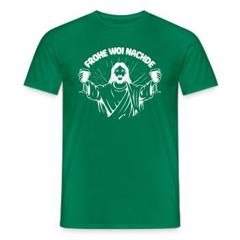 Pfälzer Weihnachten Schääne woi nachde - Männer T-Shirt - Kelly Green - Vorne - AI Model Male 178 dark (178cm)