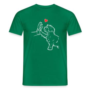 Shih Tzu Mignon Shih Tzu Amour Shih Tzu - T-shirt homme - vert - Devant - AI Model Male 178 dark (178cm)
