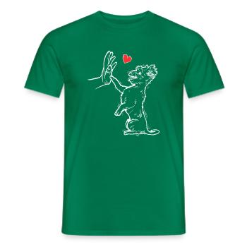 Yorkshire Terrier Niedlicher Yorkshire Terrier - Männer T-Shirt - Kelly Green - Vorne - AI Model Male 178 dark (178cm)