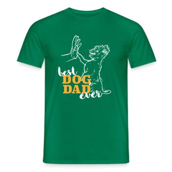 Meilleur Yorkshire Terrier Papa - T-shirt homme - vert - Devant - AI Model Male 178 dark (178cm)