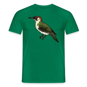 Green Woodpecker Bird of the Year European green - Men's T-Shirt - kelly green - Front - AI Model Male 178 dark (178cm)