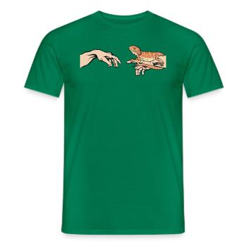 Bearded Dragon Funny Bearded Dragon Lizard - Men's T-Shirt - kelly green - Front - AI Model Male 178 dark (178cm)
