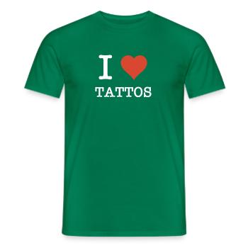 Tatoueur Tatouage Drôle - T-shirt homme - vert - Devant - AI Model Male 178 dark (178cm)