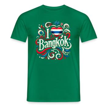 Thailand Vibrant Bangkok Thai Tours - Men's T-Shirt - kelly green - Front - AI Model Male 178 dark (178cm)