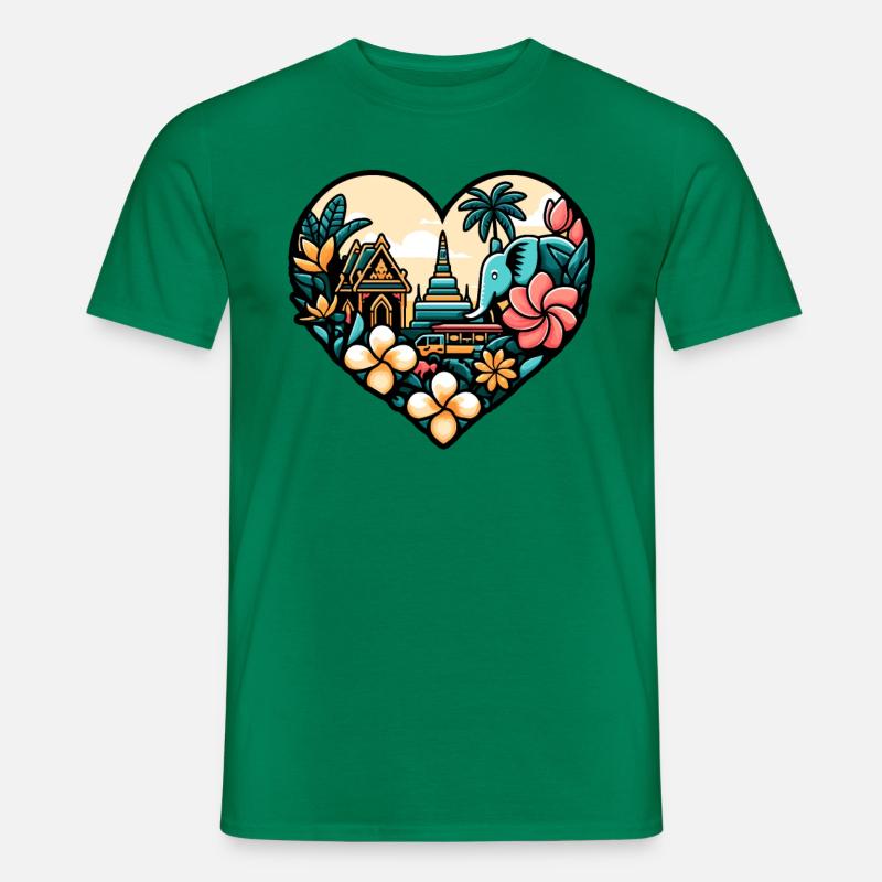 Thai-tempel Elefant Bangkok Pagode - Männer T-Shirt - Kelly Green