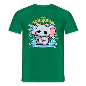 Cute Happy Songkran Thailand Vacation - Men's T-Shirt - kelly green - Front - AI Model Male 178 dark (178cm)