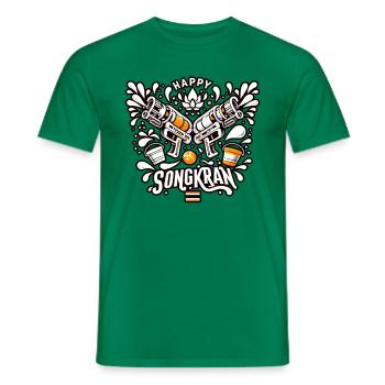 Frohes Neues Jahr Songkran Wasserpistole - Männer T-Shirt - Kelly Green - Vorne - AI Model Male 178 dark (178cm)