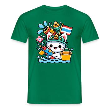Cute Happy Songkran Thailand Vacation - Men's T-Shirt - kelly green - Front - AI Model Male 178 dark (178cm)