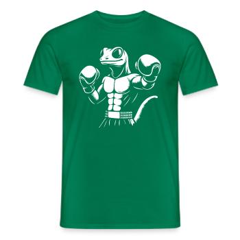 Lustiges Muay Thai Boxen Gecko Boxen - Männer T-Shirt - Kelly Green - Vorne - AI Model Male 178 dark (178cm)