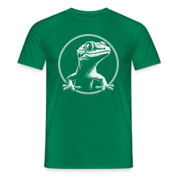 Amour reptilien Gecko mignon - T-shirt homme - vert - Devant - AI Model Male 178 dark (178cm)