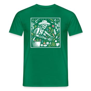Garden Goth Dark Art Gardening - Men's T-Shirt - kelly green - Front - AI Model Male 178 dark (178cm)