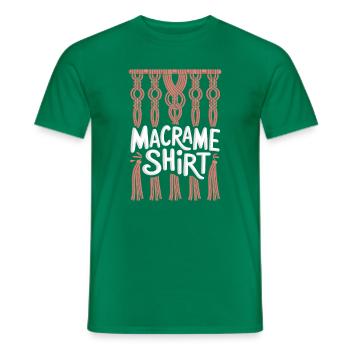 Citation amusante en macramé pour les amateurs de macramé boho - T-shirt homme - vert - Devant - AI Model Male 178 dark (178cm)