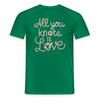Cord Hobby Makramee Künstler Weber Cord - Männer T-Shirt - Kelly Green - Vorne - AI Model Male 178 dark (178cm)