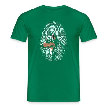 Berger Australien Empreinte Digitale Créatif - T-shirt homme - vert - Devant - AI Model Male 178 dark (178cm)