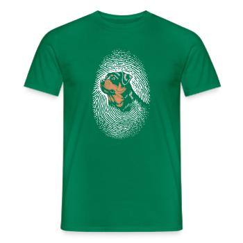 Rottweiler Empreinte digitale Creative Rottweiler - T-shirt homme - vert - Devant - AI Model Male 178 dark (178cm)
