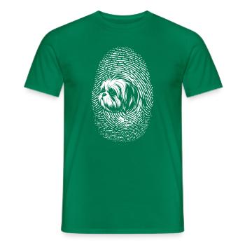 Shih Tzu Empreinte digitale Shih Tzu créatif - T-shirt homme - vert - Devant - AI Model Male 178 dark (178cm)