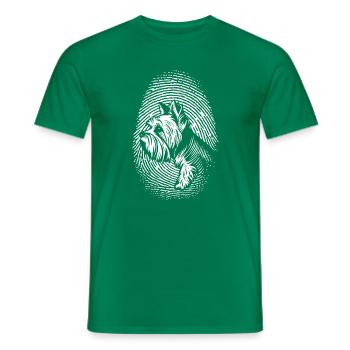 Yorkshire Terrier Empreinte digitale Design Créatif - T-shirt homme - vert - Devant - AI Model Male 178 dark (178cm)