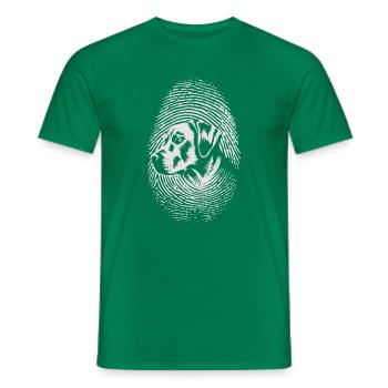 Empreinte digitale Labrador Labrador créatif - T-shirt homme - vert - Devant - AI Model Male 178 dark (178cm)