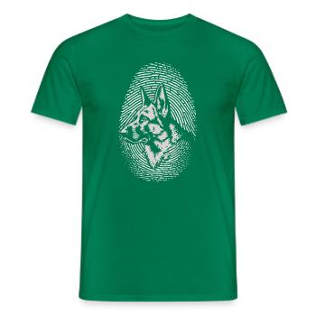 kre berger allemand empreinte digitale créatif - T-shirt homme - vert - Devant - AI Model Male 178 dark (178cm)