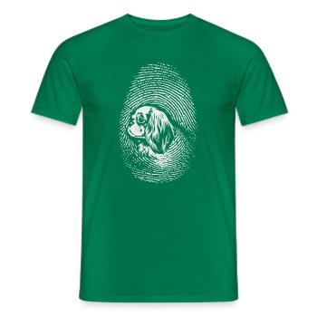 Spaniel Fingerprint Kreativer Spaniel - Männer T-Shirt - Kelly Green - Vorne - AI Model Male 178 dark (178cm)
