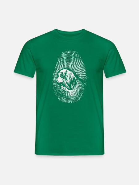 Spaniel Fingerprint Creative Spaniel - Men's T-Shirt - kelly green