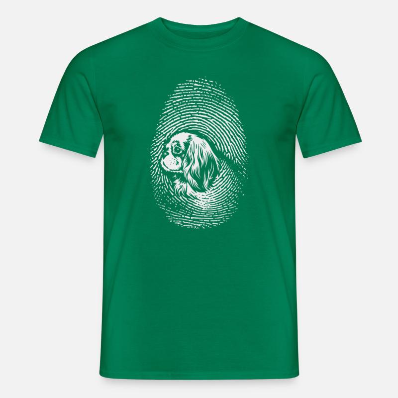 Spaniel Fingerprint Creative Spaniel - Men’s T-shirt - kelly green