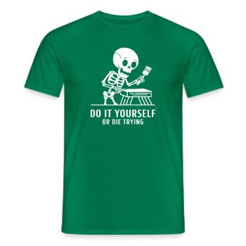 Funny diy quote upcycling maker - Men's T-Shirt - kelly green - Front - AI Model Male 178 dark (178cm)