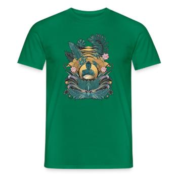 Handpan Buddha Drums Music Handpan - Männer T-Shirt - Kelly Green - Vorne - AI Model Male 178 dark (178cm)