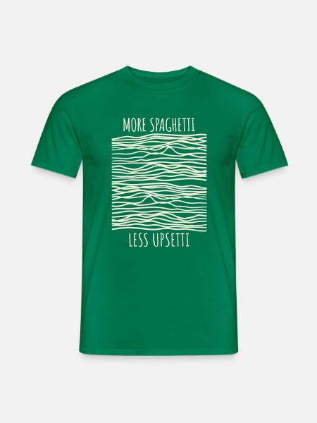 Funny Pasta More Spaghetti Less Upsetti - Männer T-Shirt - Kelly Green