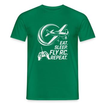 Funny Rc Airplane Saying Fly Rc - Men's T-Shirt - kelly green - Front - AI Model Male 178 dark (178cm)