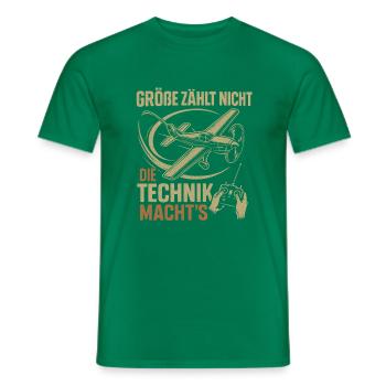 Avion RC Dire drôle modèle d’avion - T-shirt homme - vert - Devant - AI Model Male 178 dark (178cm)