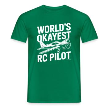 Worlds Okayest RC pilote drôle avion RC - T-shirt homme - vert - Devant - AI Model Male 178 dark (178cm)