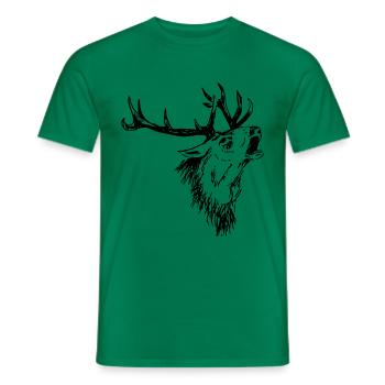 Hirsch - Männer T-Shirt - Kelly Green - Vorne - AI Model Male 178 dark (178cm)