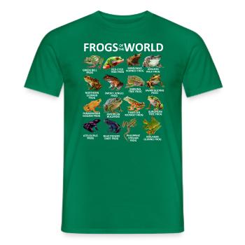 Les grenouilles du monde aiment les grenouilles, l’herpétologie pour - T-shirt homme - vert - Devant - AI Model Male 178 dark (178cm)