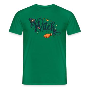 Halloween-Hexe - Männer T-Shirt - Kelly Green - Vorne - AI Model Male 178 dark (178cm)