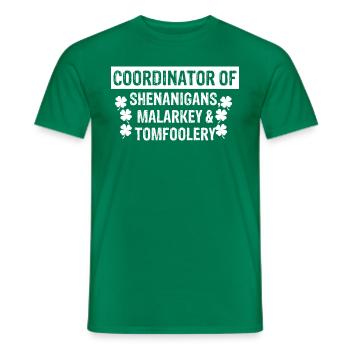 Coordinatrice de Shenanigans Malarkey & Tomfoolery - T-shirt homme - vert - Devant - AI Model Male 178 dark (178cm)